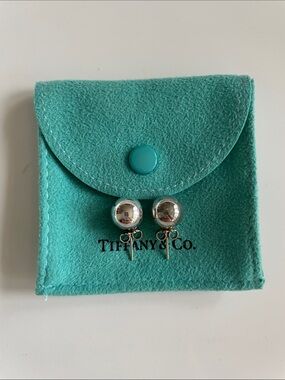 Tiffany & Co. Sterling Silver 10 mm Ball Stud Earrings